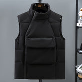 Sleek and Versatile Padded Vest with Logo Detailing