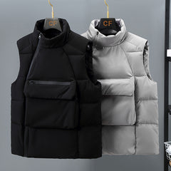 Sleek and Versatile Padded Vest with Logo Detailing
