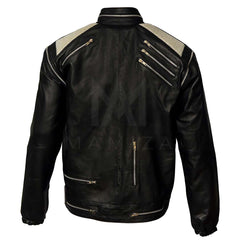Michael Jackson Beat Black Leather Jacket – Modern and Durable Jacket