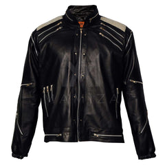 Michael Jackson Beat Black Leather Jacket – Modern and Durable Jacket