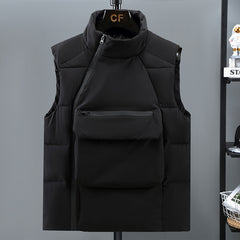 Sleek and Versatile Padded Vest with Logo Detailing