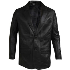 Men's Blazer - Men's Sophisticated Blazer Crafted from Genuine Leather