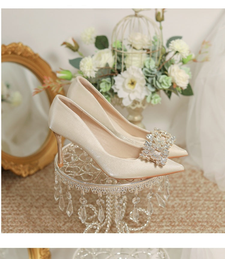 Elegant Embellished Bridal Heels: Glamorous Wedding Footwear