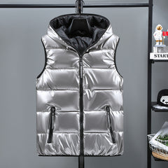 Men's Reflective Puffer Vest - Stay Visible in Low Light