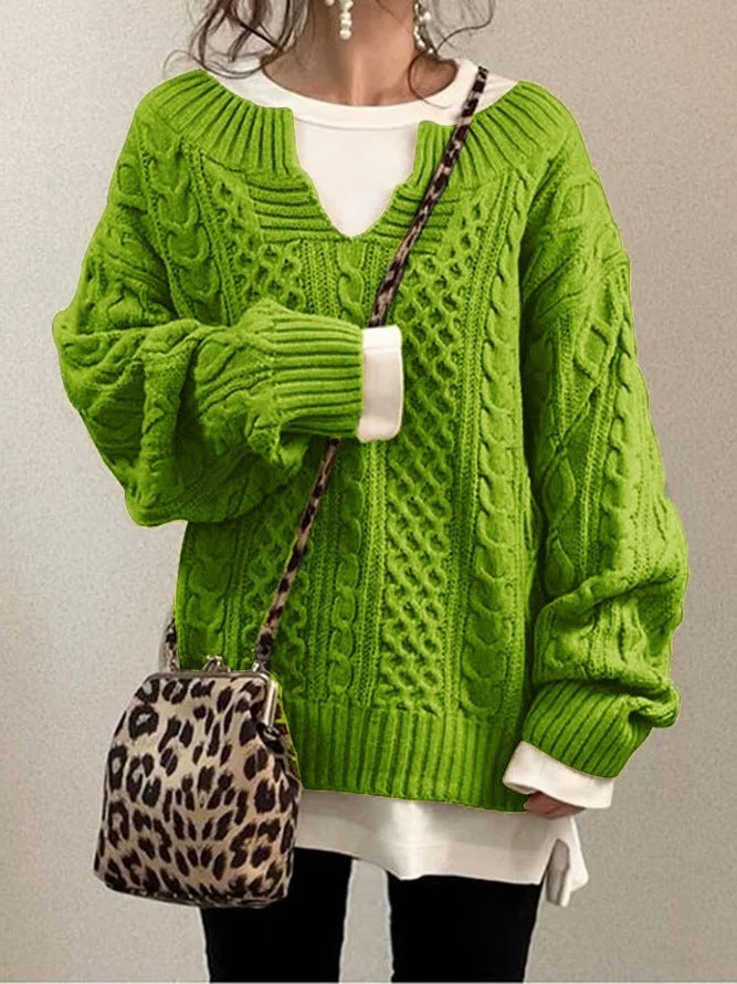 Women's Cable Knit Sweater - Cozy & Stylish  Fashion