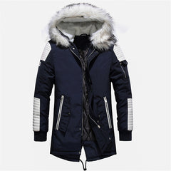 Men's Fur Hooded Winter Parka - Warm & Stylish Winter Wear