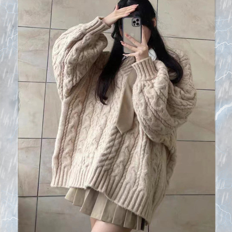 Women's Cable Knit Sweater - Cozy & Stylish