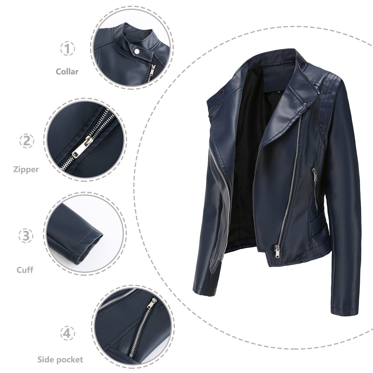 Women's PU Leather Jacket - Stylish & Trendy Fall Fashion