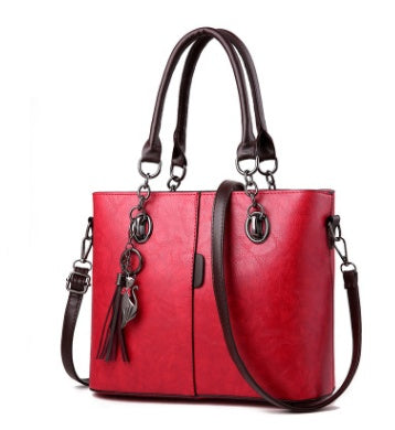 Elegant and Versatile Dual-Tone PU Leather Tote Bag