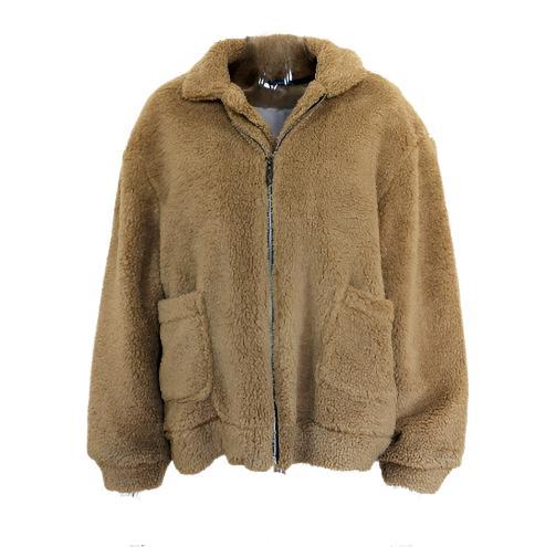 Women's Oversized Teddy Bear Fleece Jacket - Soft & Stylish