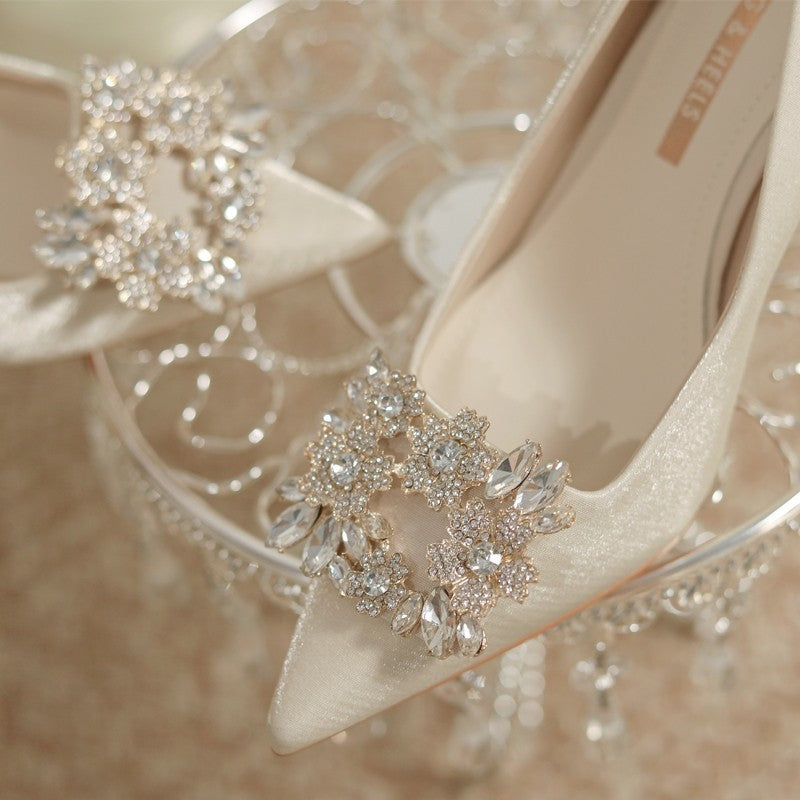 Elegant Embellished Bridal Heels: Glamorous Wedding Footwear