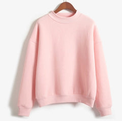 Cozy Oversized Mock Neck Pullover Sweatshirt