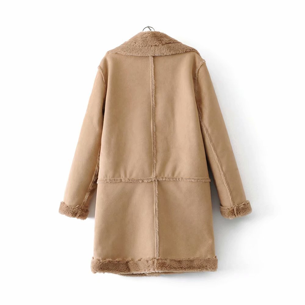 Warm Winter Jacket - Women's Suede & Fur