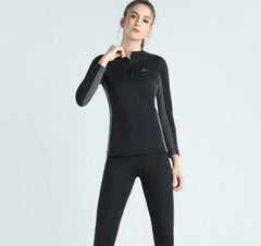 Women's Long Sleeve Zippered Performance Base Layer Top