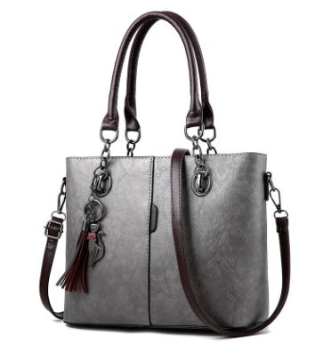 Elegant and Versatile Dual-Tone PU Leather Tote Bag