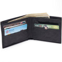 Fashion Wallet - Vintage Leather Bifold Wallet with Pocket