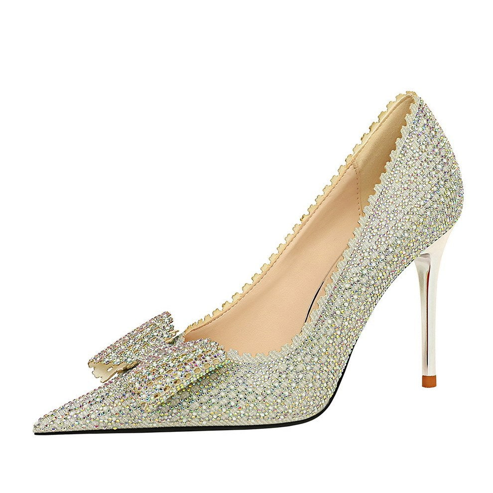 Glamorous Crystallized Heels: Dazzling Evening Style