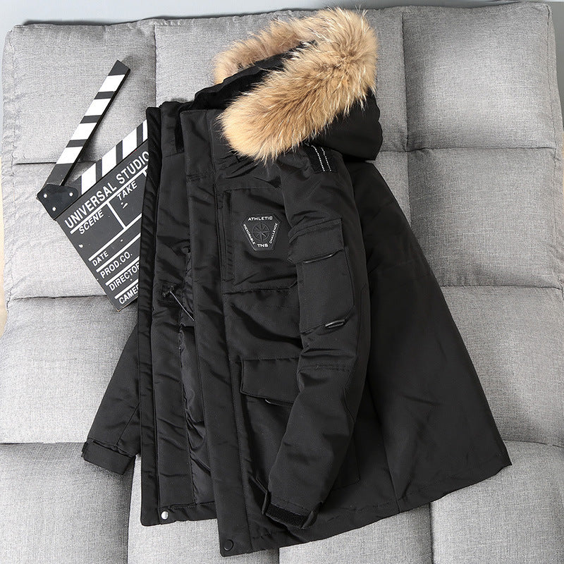 Men's Fur Hood Parka Jacket - Heavy Duty Winter Coat