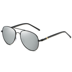 Timeless  Metal Aviator Sunglasses with Mirrored Lenses