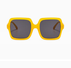 Tinted Lenses Sunglasses - Vibrant Oversized Square Frame Sunglasses