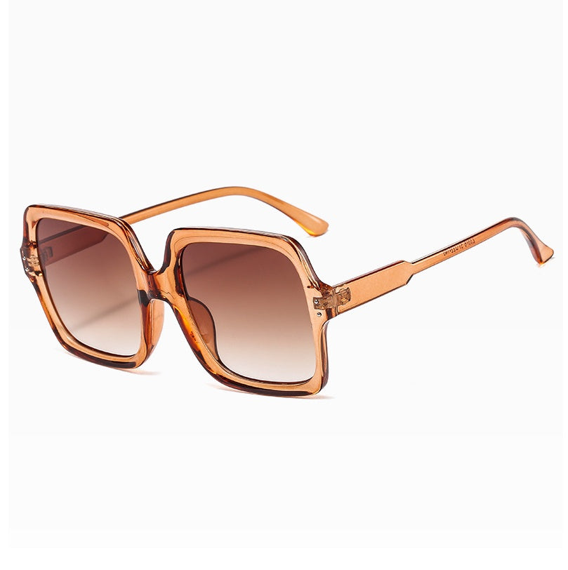 Tinted Lenses Sunglasses - Vibrant Oversized Square Frame Sunglasses