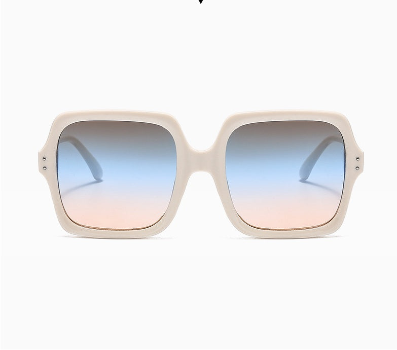 Tinted Lenses Sunglasses - Vibrant Oversized Square Frame Sunglasses