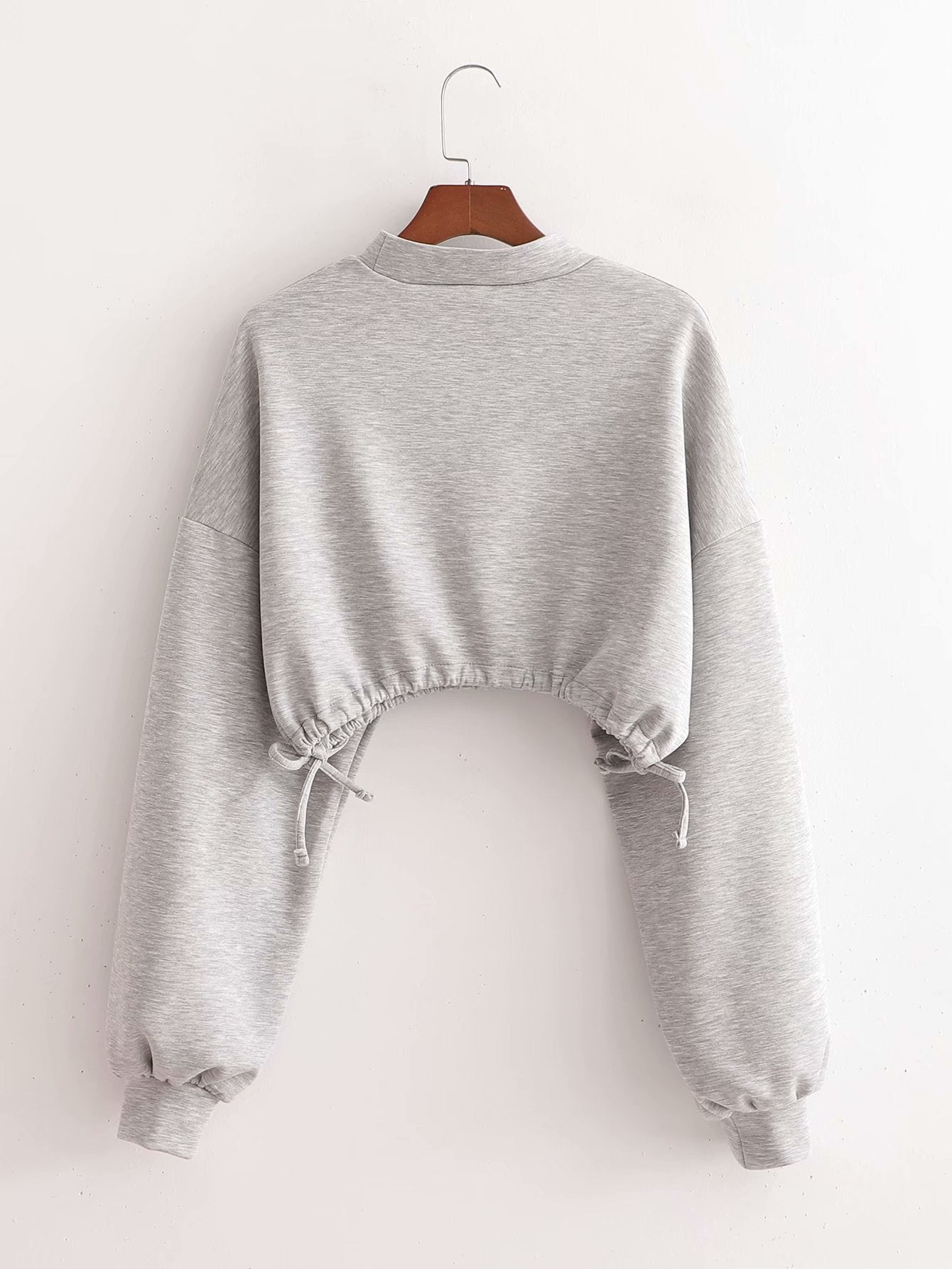 Minimalist Cropped Pullover Sweatshirt