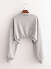 Minimalist Cropped Pullover Sweatshirt