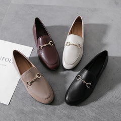 Sophisticated Leather Loafers with Metallic Accents: Elegant Everyday Wear