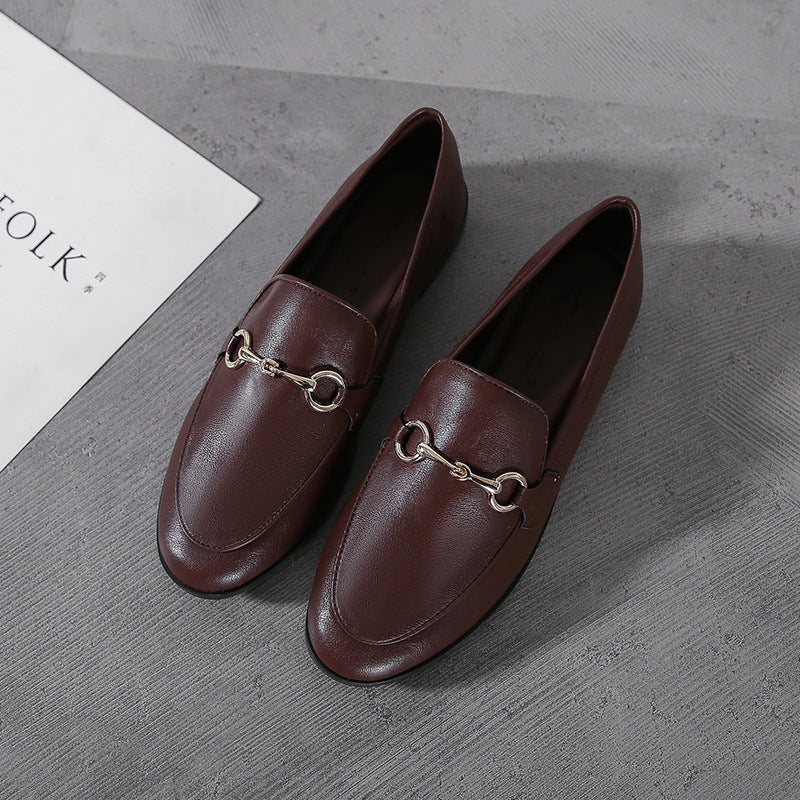 Sophisticated Leather Loafers with Metallic Accents: Elegant Everyday Wear