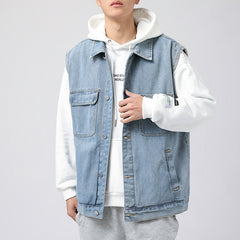 Men's Denim Vest - Casual & Stylish