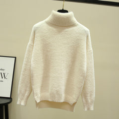 Women's Fuzzy Turtleneck Sweater - Soft & Cozy Winter Pullover