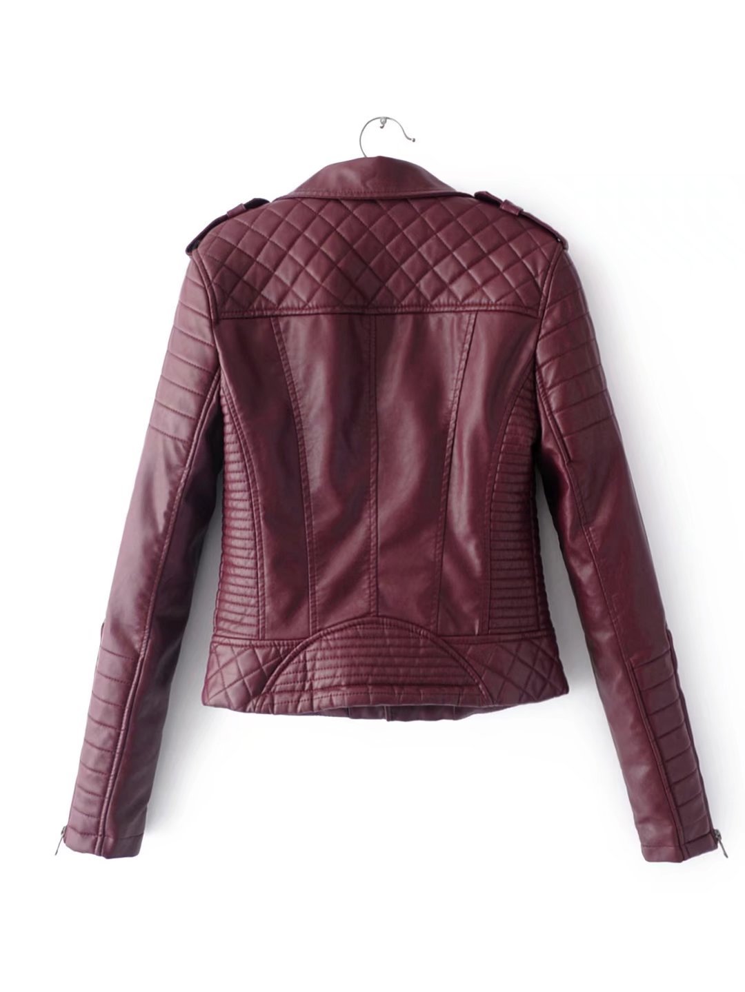 Edgy Style - Women's Faux Leather Moto Jacket