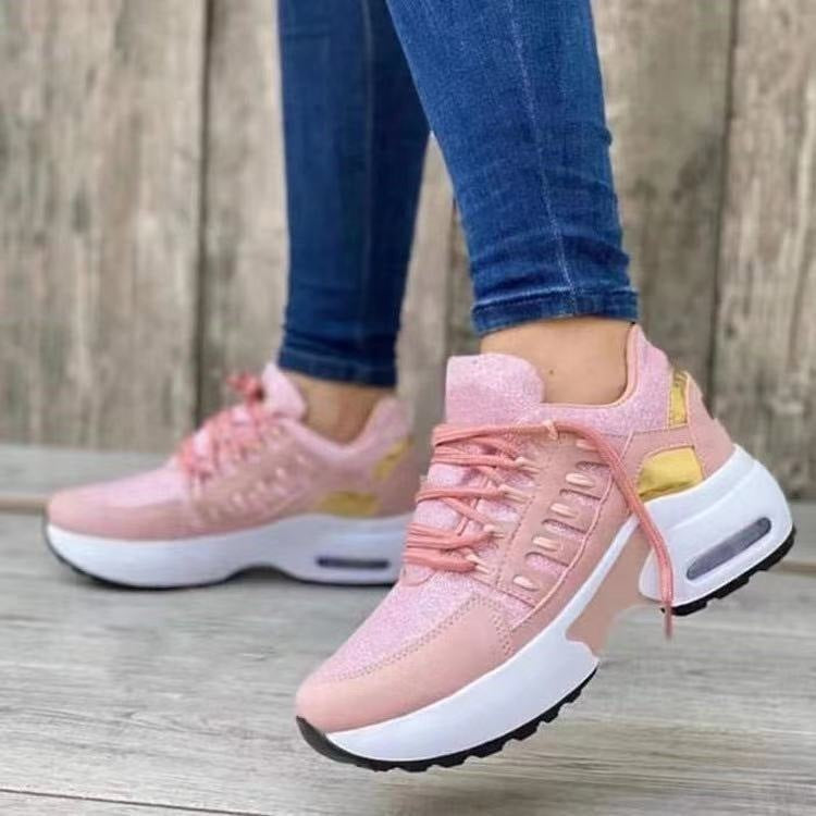 Women's Lightweight Mesh Lace-Up Athletic Sneakers