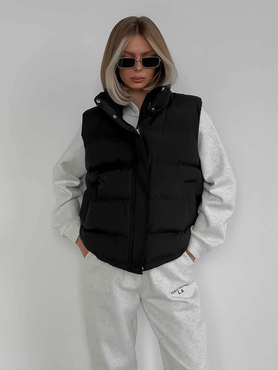 Women's Hooded Puffer Vest - Cozy & Stylish Winter Wear