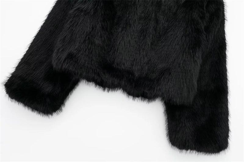 Luxe Black Faux Fur Jacket - Cozy & Chic