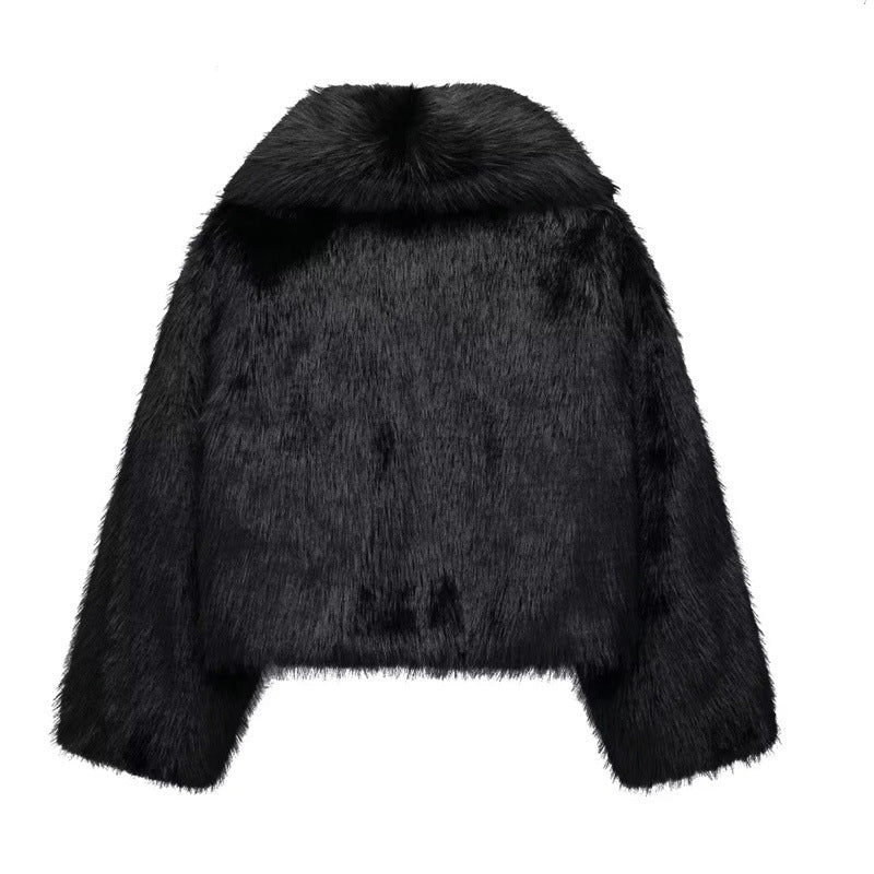 Luxe Black Faux Fur Jacket - Cozy & Chic