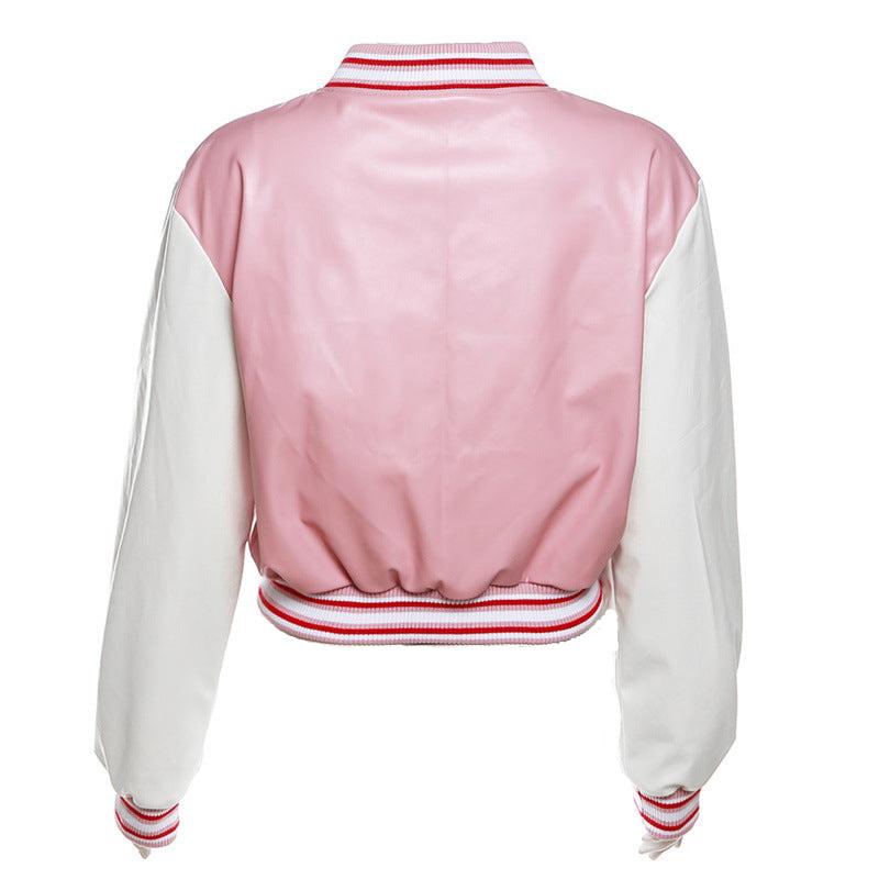 Baseball-Style Jacket with Varsity Stripes