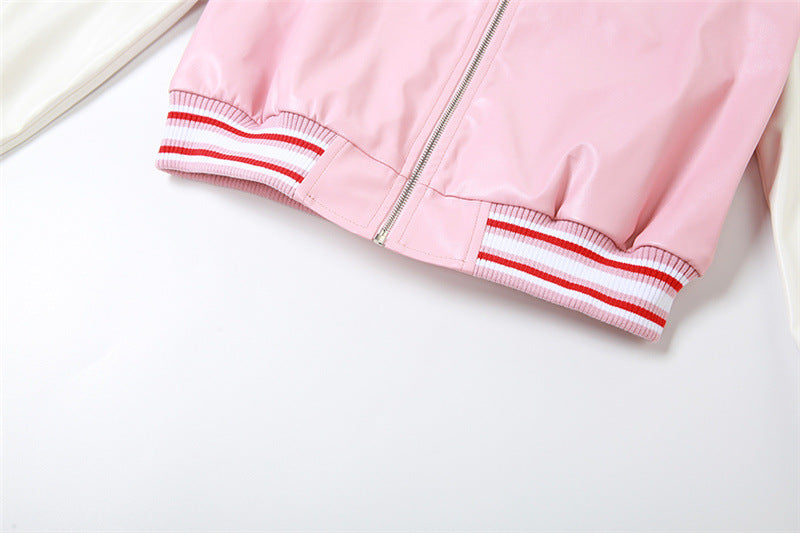 Baseball-Style Jacket with Varsity Stripes