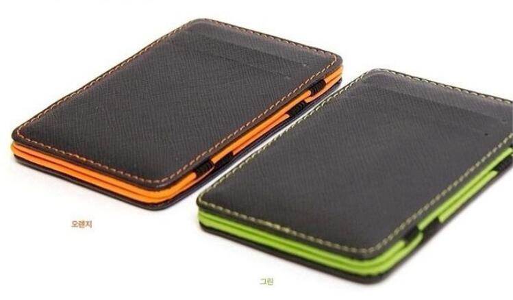 Elegant Bi-Fold Wallets with Colorful Accents