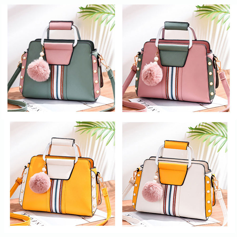 Stylish and Versatile Color-Block Handbag