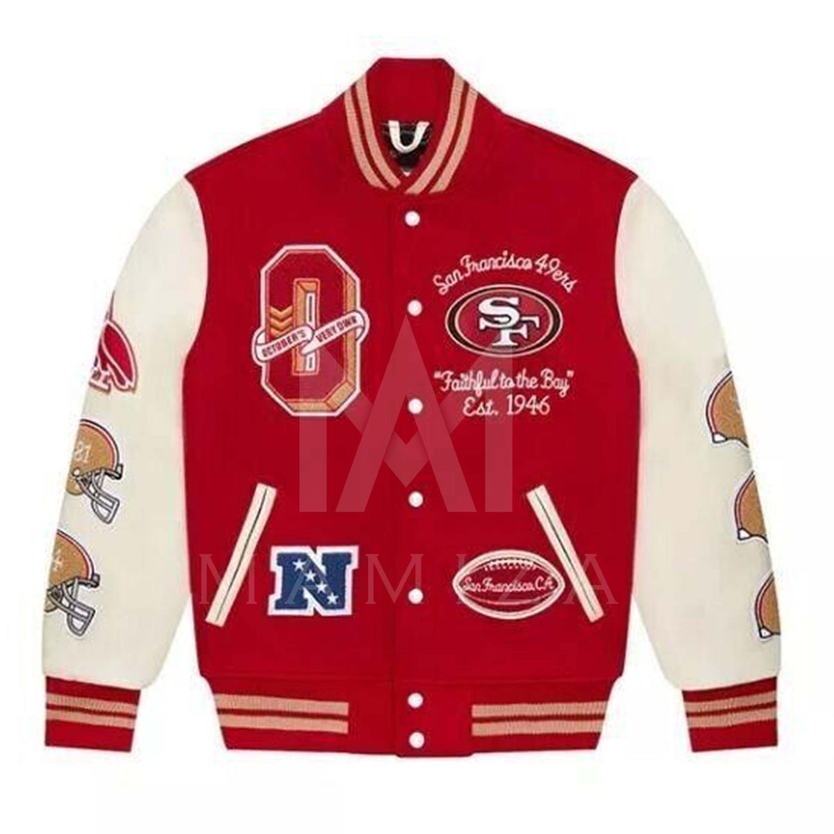 Men's San Francisco 49ers OVO Varsity Jacket