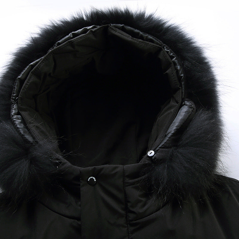 Men's Long Down Parka - Winter Coat with Hood