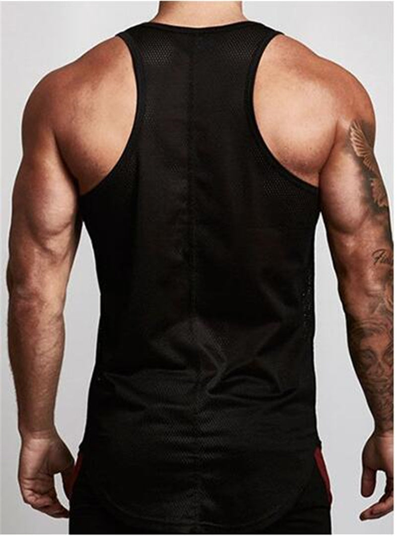 Men's Sleeveless Tank Top - Breathable Fitness Workout Vest