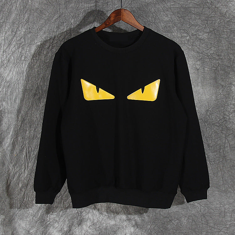 Monster Eyes Graphic Crew Neck Sweatshirt