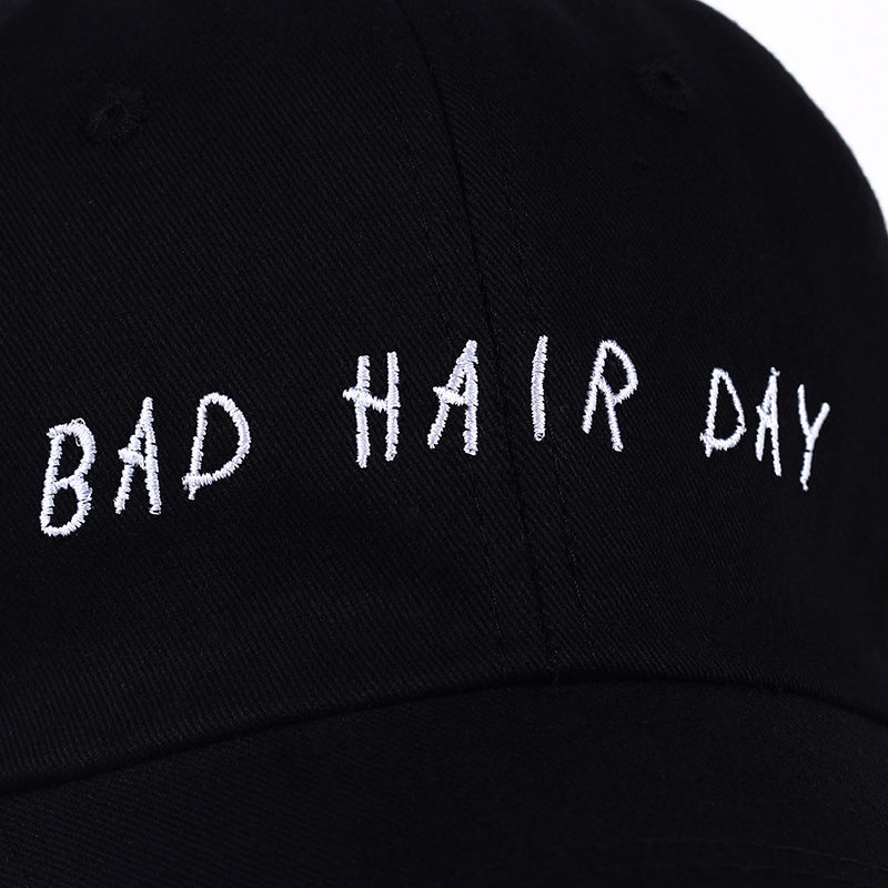 "Bad Hair Day" Embroidered Adjustable Baseball Cap