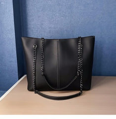 Leather Tote bag - Women's PU leather One Shoulder Handbag