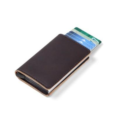 Compact Card Wallet - Classic Leather Wallet with Card Holder Design