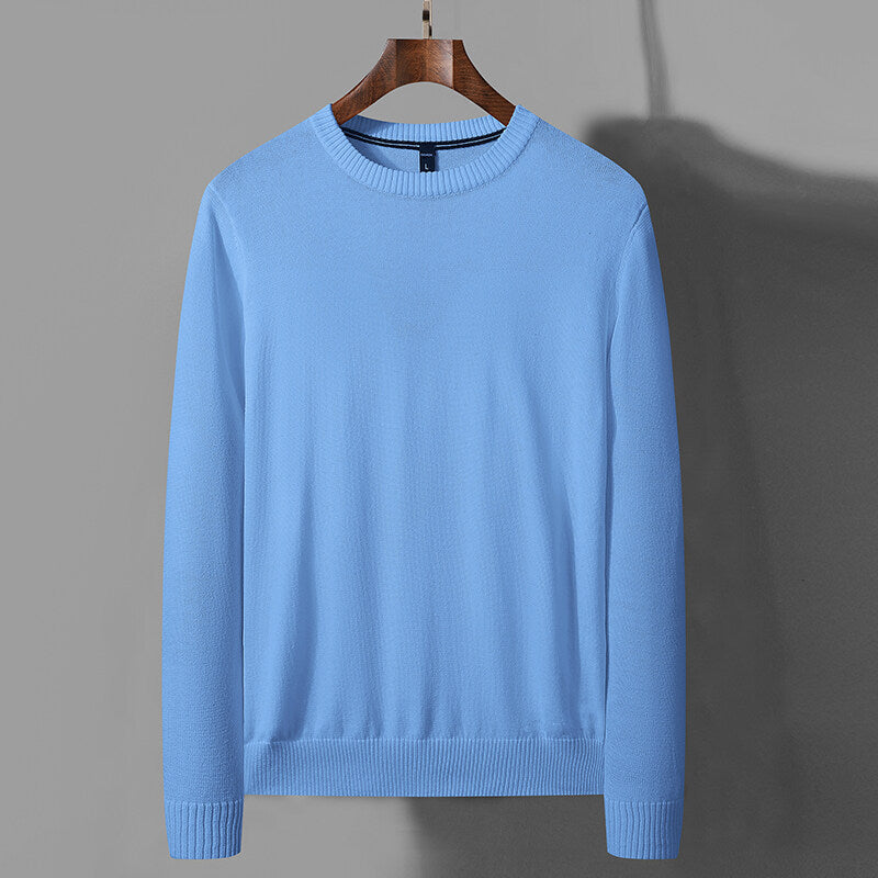 Minimalist Crewneck Knit Pullover Sweater