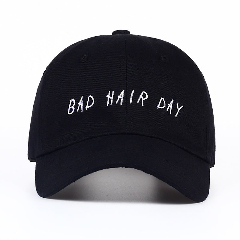 "Bad Hair Day" Embroidered Adjustable Baseball Cap